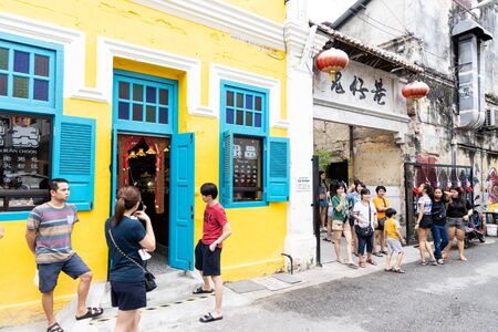KUALA LUMPUR, MALAYSIA, February 16: Kwai Chai Hong in Petaling Street with restored pre-war buildings lane is popular tourist hotspot.のeditorial素材