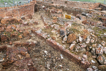 Historic victoria bastion ruins are the remaining of once Portuguese fortress in Malacca. Popular tourism destination. No people.の写真素材