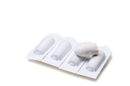 Suppositoy candle in blister pack medicine for treatment via rectal