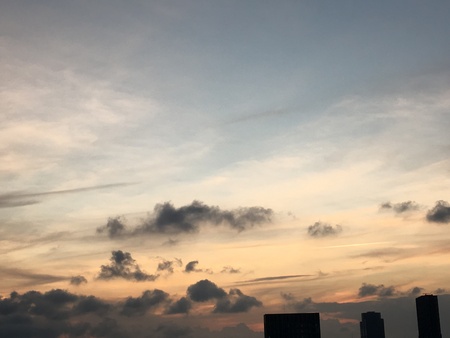 The evening skyの素材