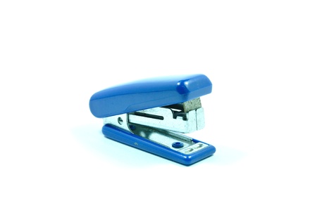Blue Staple on white backgroundの写真素材