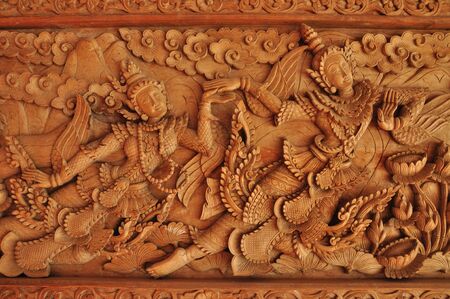 Thai art woodcraftの写真素材