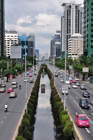 Sathorn, Street of Bangkok, Thailandのeditorial素材
