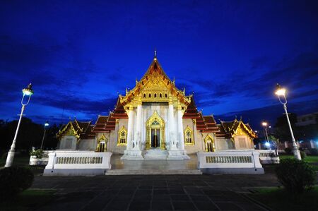 Wat Benjamaborphit in Bangkok Thailand の写真素材