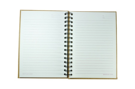 recycled book on white Backgroundの写真素材