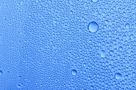 waterdrop on transparence blue backgroundの写真素材