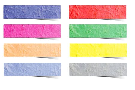 Recycle paper sticky note on white backgroundの写真素材