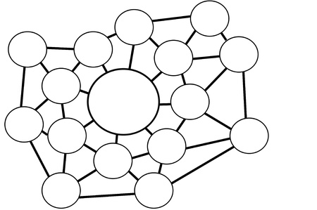 Blank network diagram or chartの写真素材