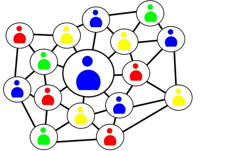 Social network diagramの写真素材