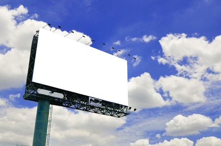 Blank Billboard with blue skyの写真素材
