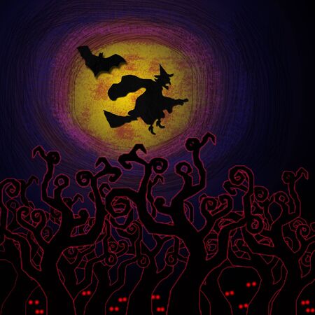 Halloween background on grunge texture peperの写真素材
