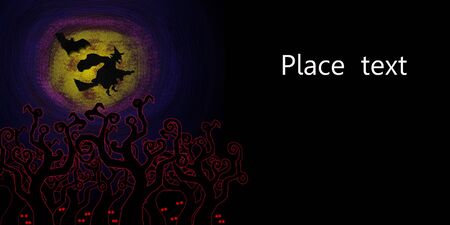 Halloween background on grunge textureの写真素材