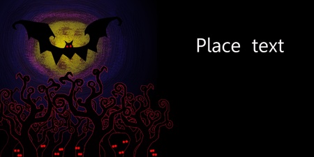 Halloween background on grunge texture paperの写真素材