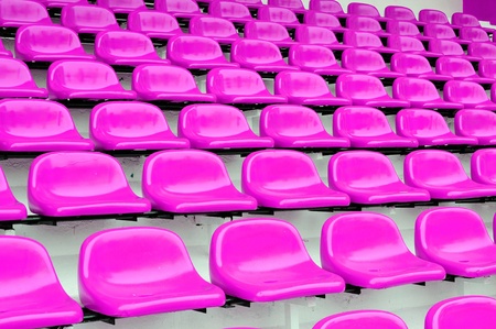 Red seat at Thep Hasadin Stadium in Bangkok, Thailandの写真素材