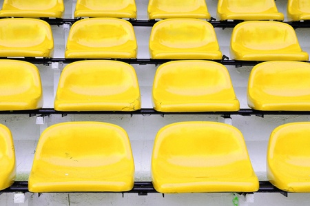 Red seat at Thep Hasadin Stadium in Bangkok, Thailandの写真素材