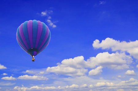 hot air balloon with beautiful blue skyの写真素材
