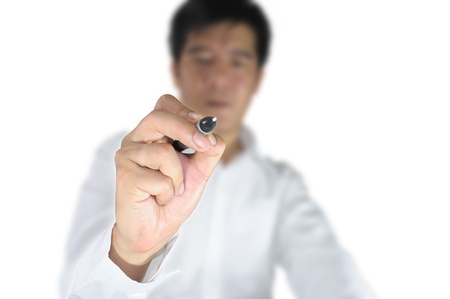 businessman on white backgroundの写真素材