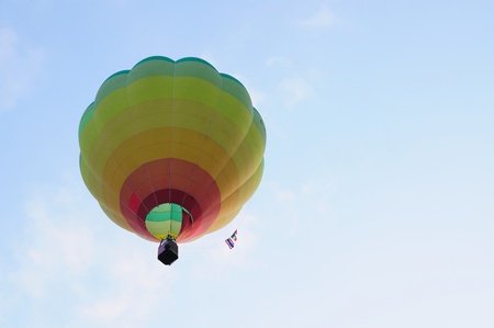 hot air balloon with beautiful blue skyの写真素材