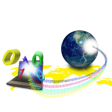 Notebook digital conceptの写真素材