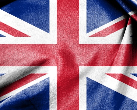 Flag of United Kingdom or Union Jack flagの写真素材
