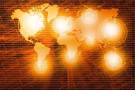 World digital network Backgroundの写真素材