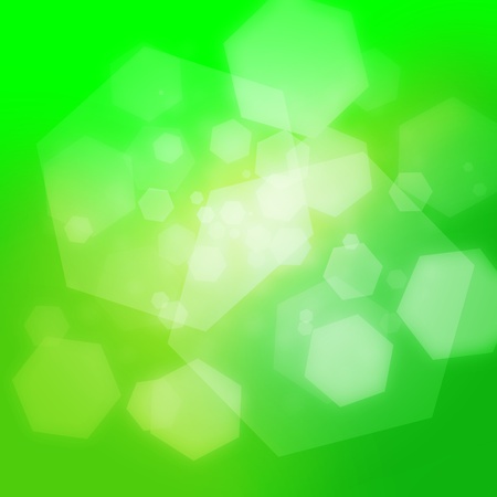 Hexagon bokeh with vibrant green backgroundの写真素材