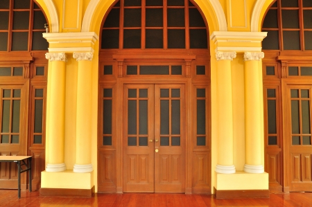 Vintage wooden doorの写真素材