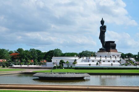 big buddha with blue skyの写真素材