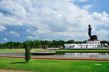 big buddha with blue skyの写真素材