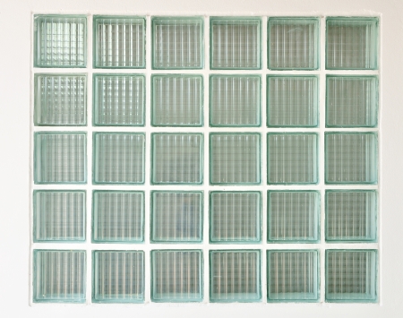 The pattern of block glass on the wall の写真素材