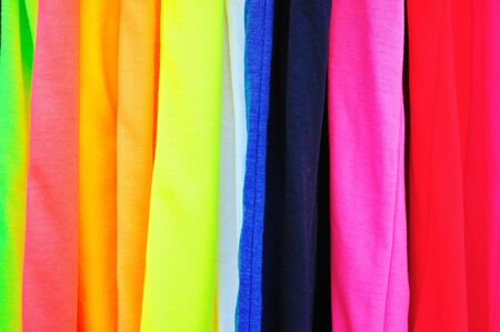 Background from a color cotton fabric close up の写真素材
