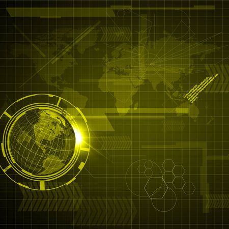 Background of Technology and Earth globeの写真素材