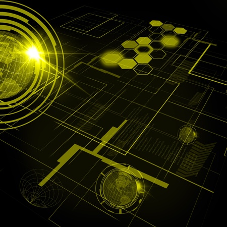 Background of Technology with earth globeの写真素材