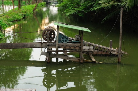 Thai style Water Millの写真素材