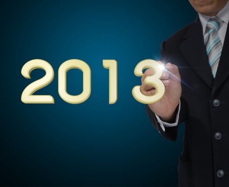 Business Man draw the year 2013