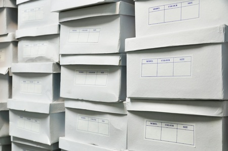 Stack of White paper boxes for use as background