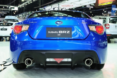 BKK - NOV 28: Subaru BRZ 2.0i, Supercar or sport car, on display at Thailand International Motor Expo 2013 on NOV 28, 2013 in Bangkok, Thailand.のeditorial素材