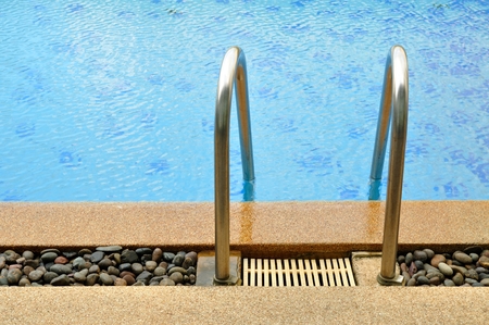 swimming pool with stair or ladderの写真素材