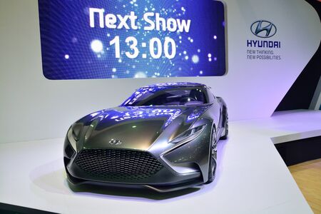 NONTHABURI - DECEMBER 1: Hyundai HND-9 concept car display at Thailand International Motor Expo on December 1, 2014 in Nonthaburi, Thailand.のeditorial素材