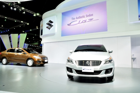 BANGKOK - March 26 : Suzuki Ciaz, Compact Sedan vehicle, on DisPlay at 36th Bangkok International Motor Show on March 26, 2015 in Bangkok, Thailand.のeditorial素材