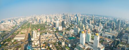 Bangkok Metropolitan Cityscape Scenic Aerial viewのeditorial素材