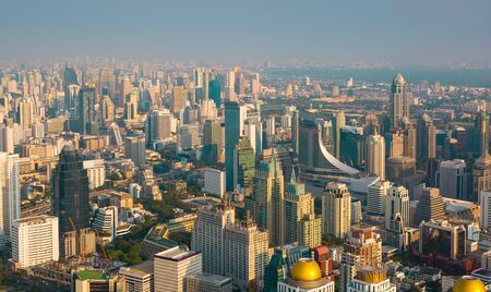 Bangkok Metropolitan Cityscape Scenic Aerial viewのeditorial素材