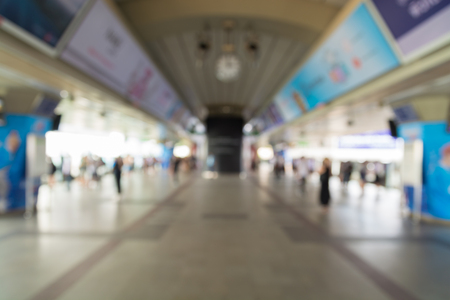 Background of Skytrain or City Train Station, Abstract Blur or Defocusの写真素材