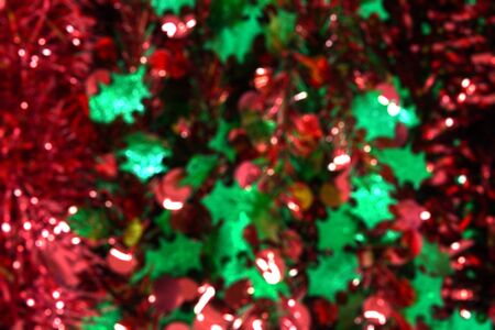 Abstract blur Background Pattern of Christmas Eve or Newyear Festival Elements Decorate on Christmas Treeの写真素材