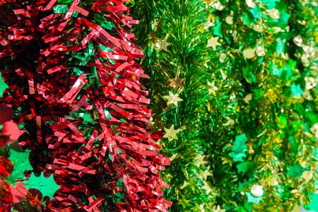 Abstract blur Background Pattern of Christmas Eve or Newyear Festival Elements Decorate on Christmas Treeの写真素材