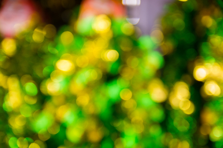 Abstract blur Background Pattern of Christmas Eve or Newyear Festival Elements Decorate on Christmas Treeの写真素材