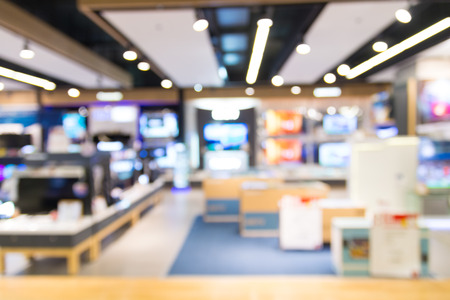Abstract Blur Background of Home Appliance Store, TV or Television Department Abstract Blur Background of Home Appliance Store, TV or Television Department