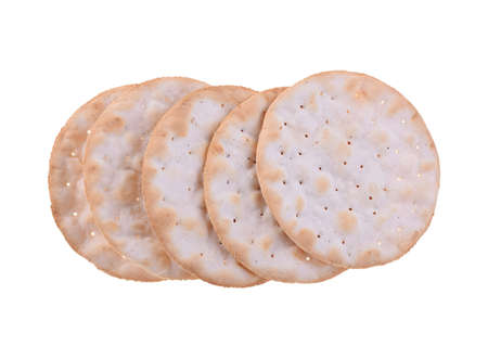 cracker isolated on white backgroundの写真素材
