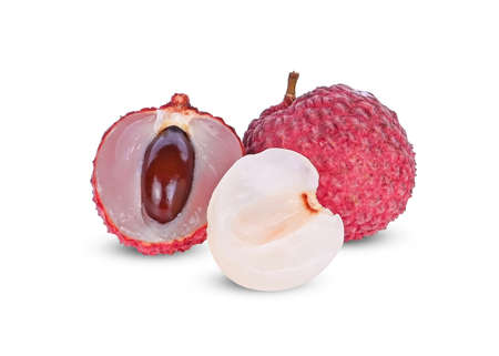 Lychee fruit  isolated on white background