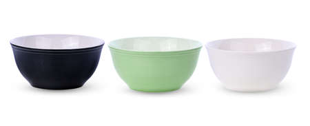 empty bowl isolated on white backgroundの写真素材